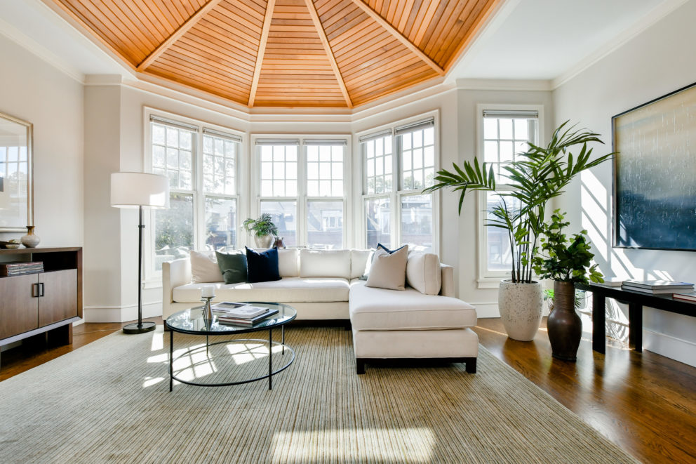 Living Room Bay Window at 112 W Concord St.